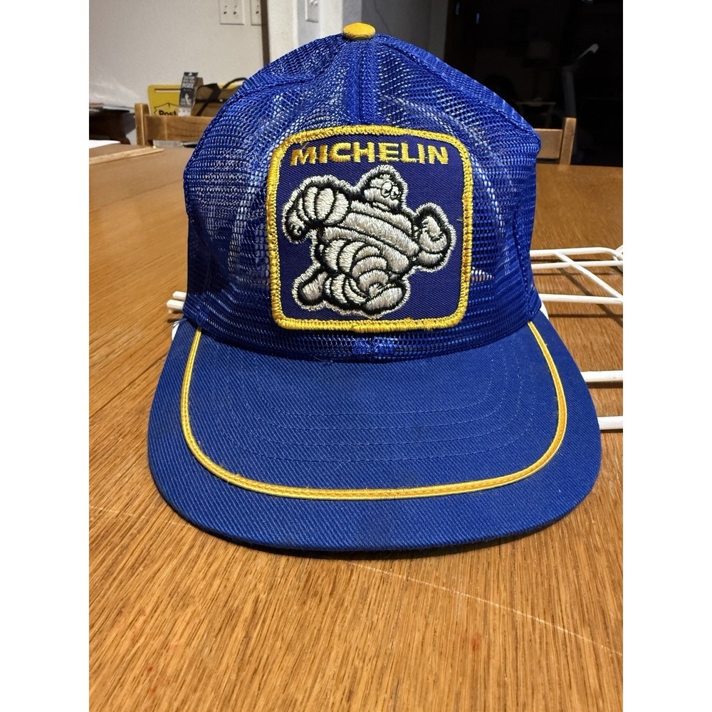 Vintage Michelin Tire Man Bibendum Trucker Hat Mesh Snapback USA Swingster
